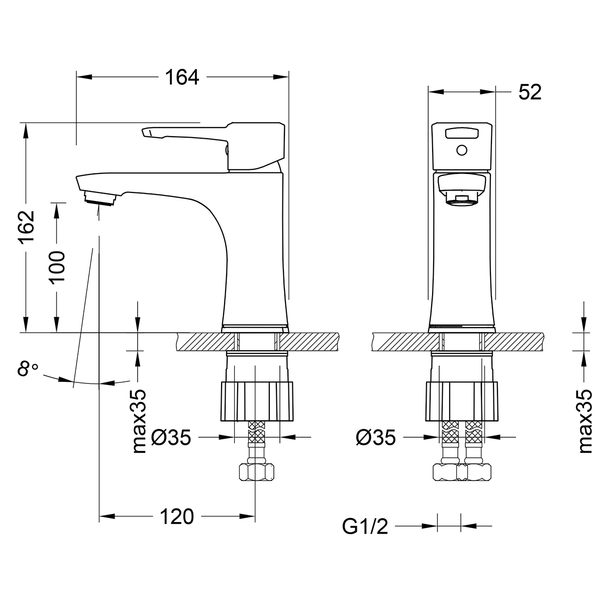 Смеситель Lemark Эвитта LM0506C для раковины, хром