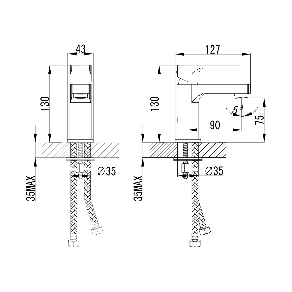 Смеситель Lemark Плюс Грейс LM1506C для раковины, хром