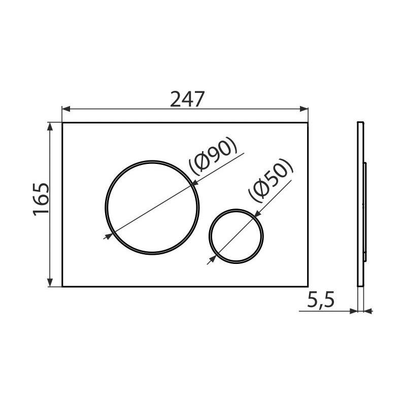 Кнопка управления AlcaPlast M670 для скрытых систем инсталляции, белый