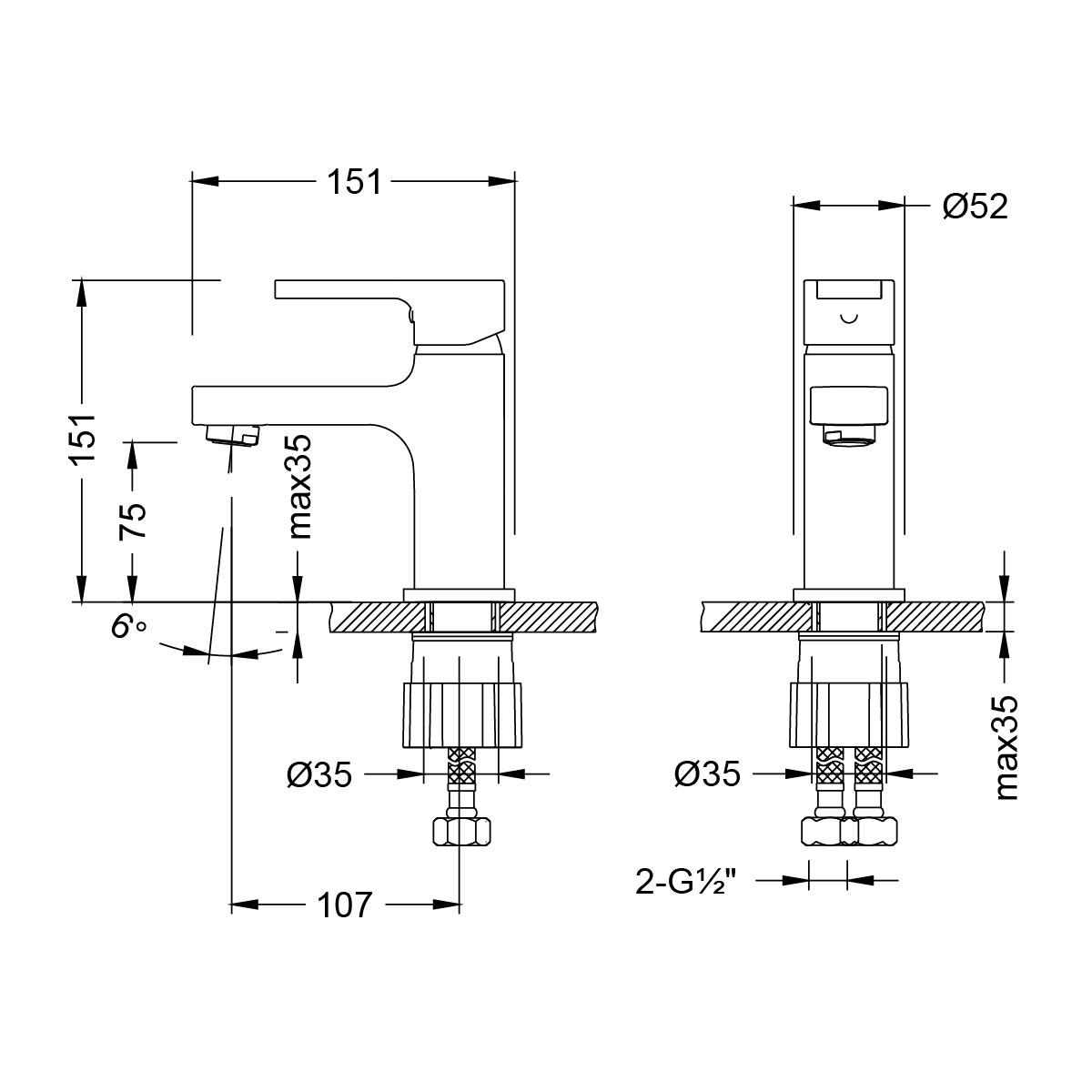 Смеситель Lemark Aura LM0606CH для раковины, хром