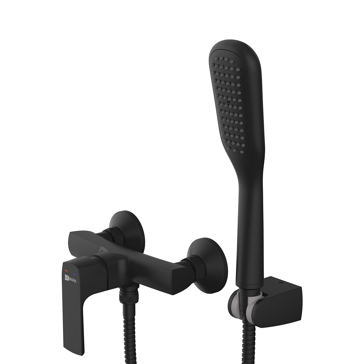 Смеситель Lemark Урсус LM7203BL для душа, черный