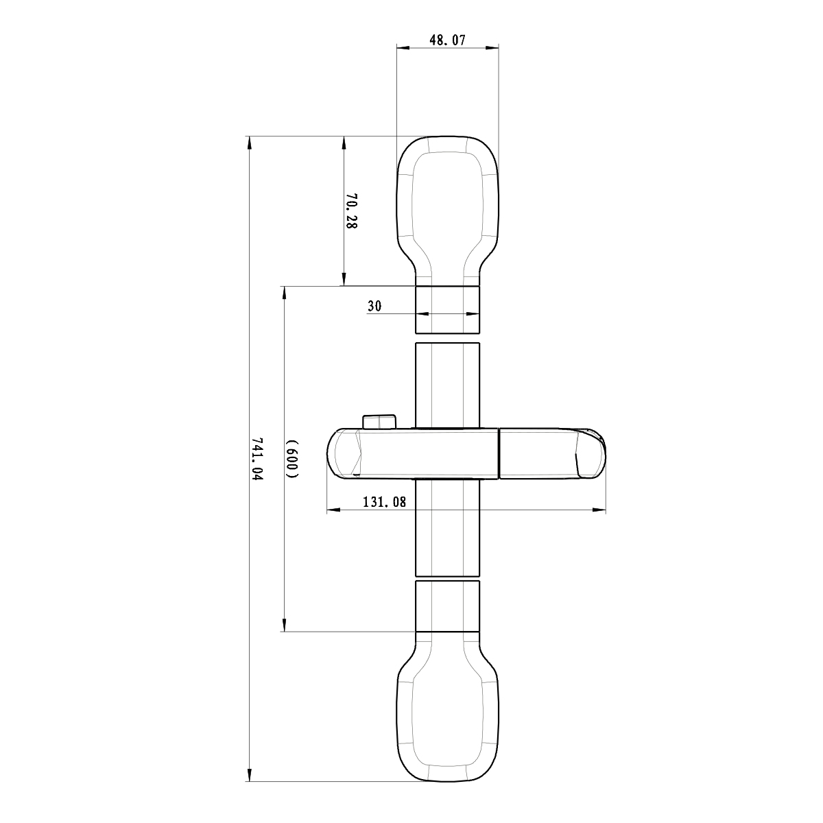 Стойка для душа Lemark LM8078C, 741 мм, блистер, хром