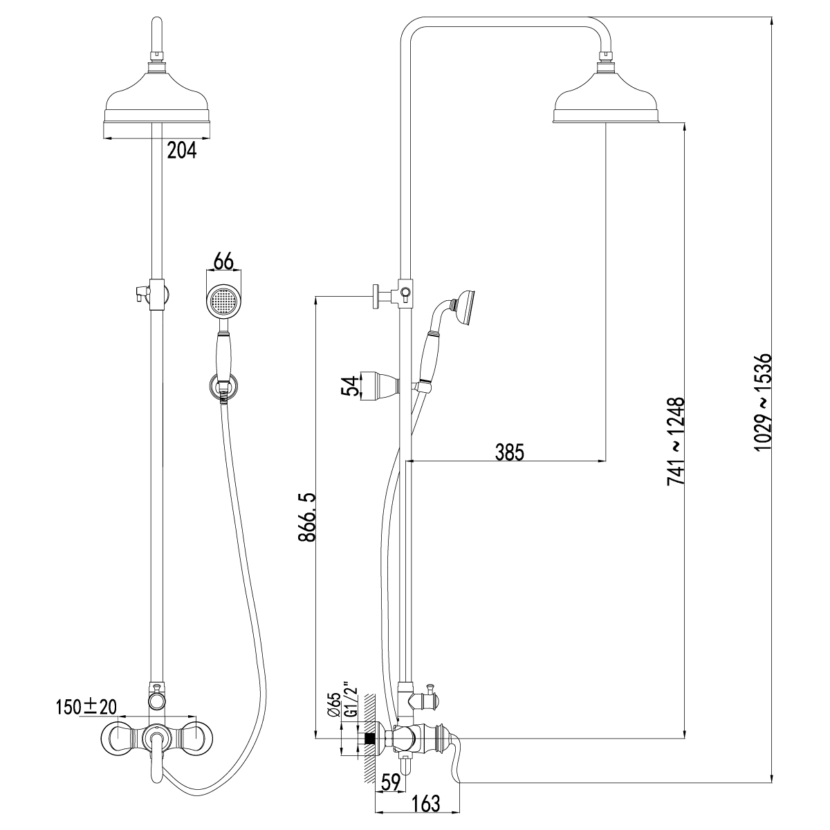 Смеситель Lemark Брава LM4760G для душа, золото