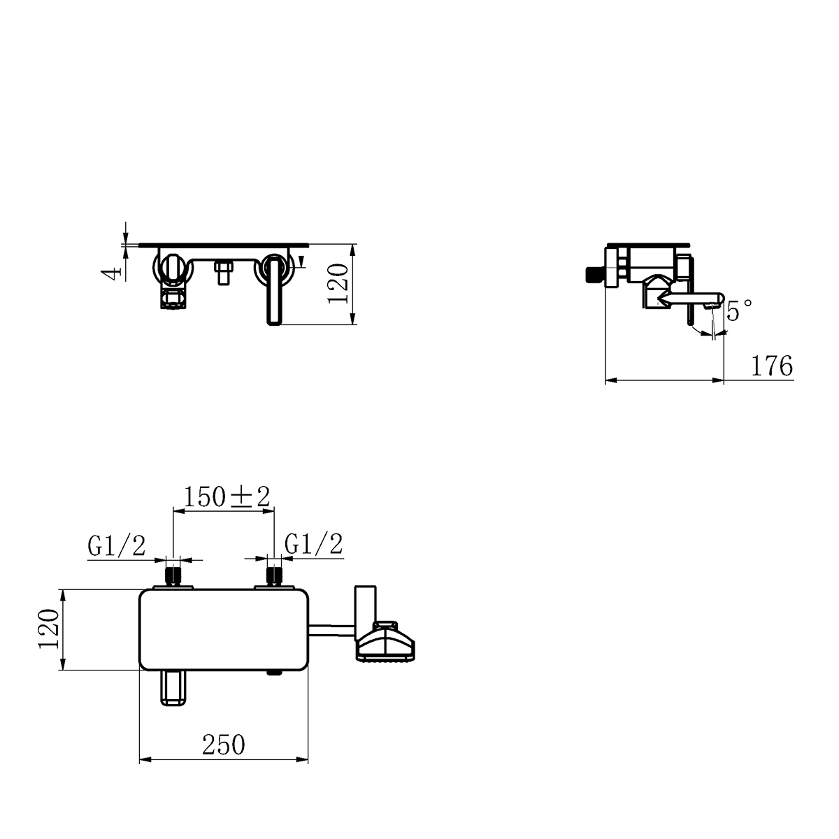 Смеситель Lemark Миста LM6414WG для ванны, белый/золото