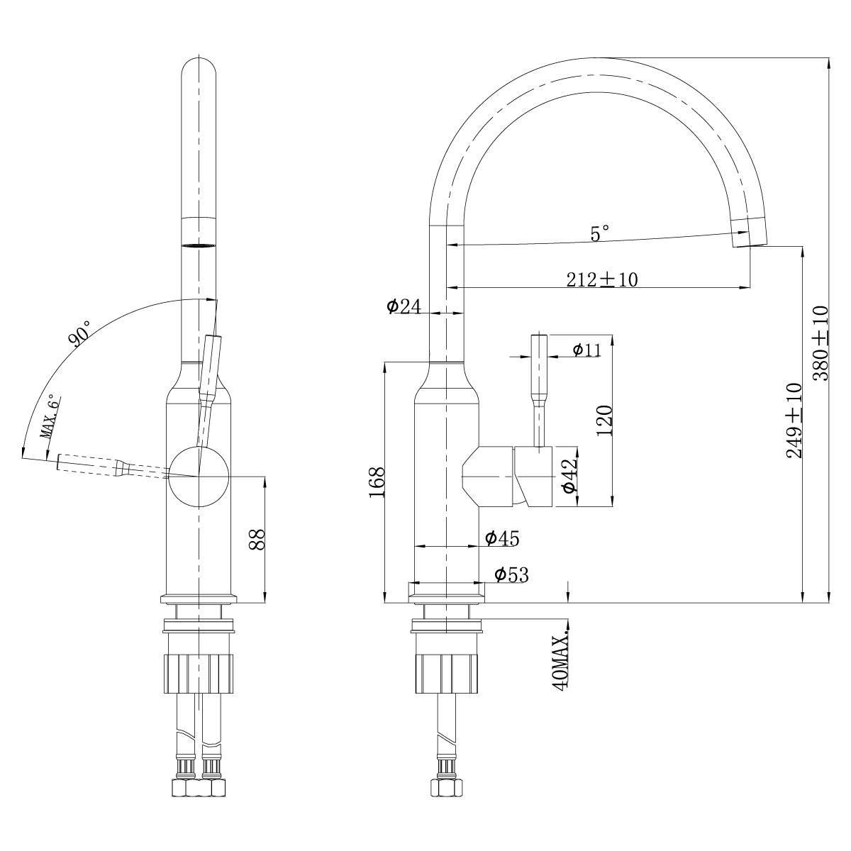 Смеситель Lemark Эксперт LM5079S для кухни, матовый