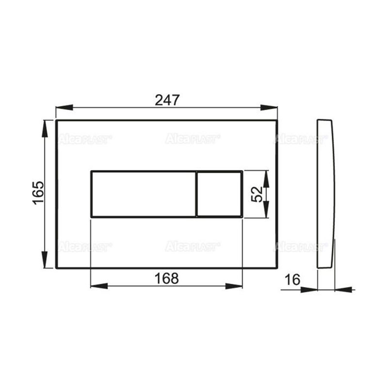 Кнопка управления AlcaPlast M370, белый