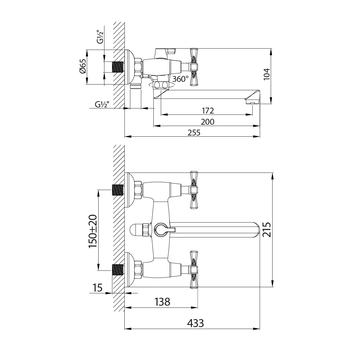 Смеситель Lemark Бенефит LM2513C универсальный, хром