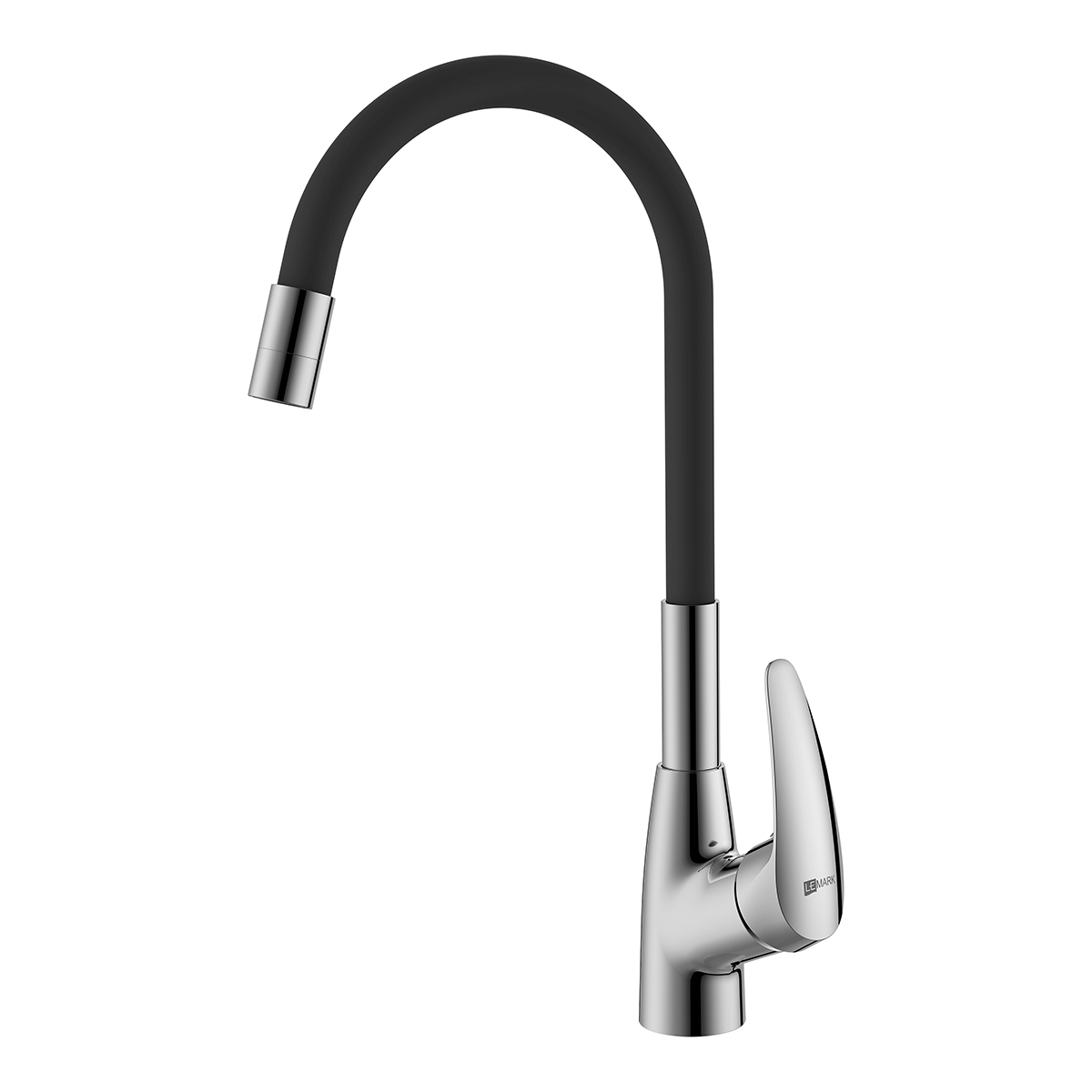 Смеситель Lemark Линара LM0415C-Black для кухни с гибким изливом, хром/черный