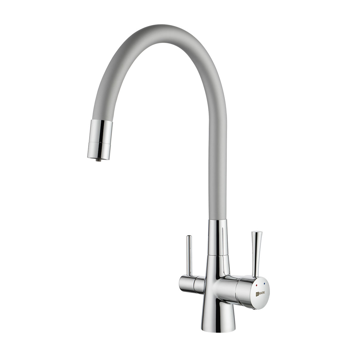 Смеситель Lemark Комфорт LM3075С-Silver для кухни, гибкий излив, подкл. к фильтру, хром/серебристый
