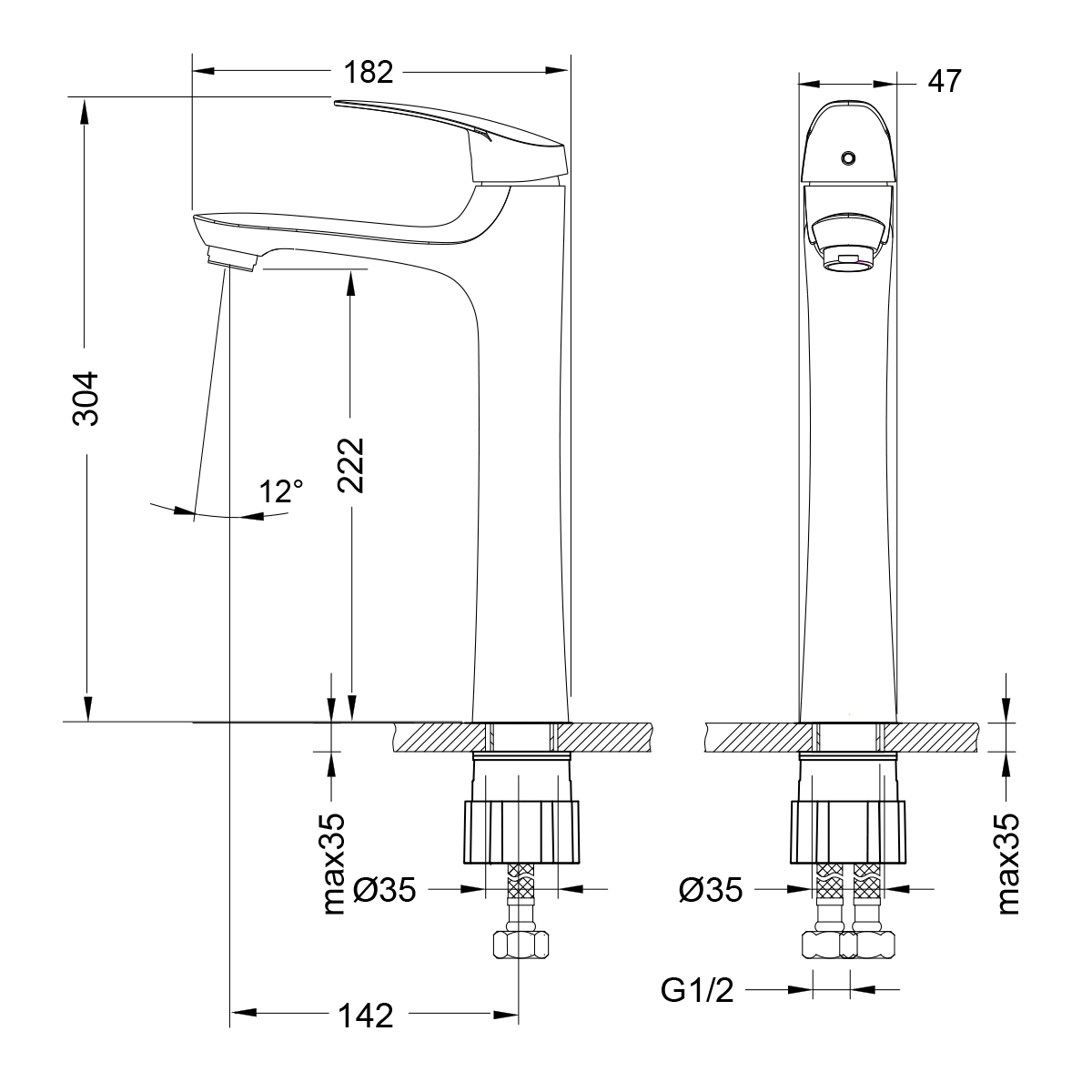 Смеситель Lemark Линара LM0409C для раковины , хром