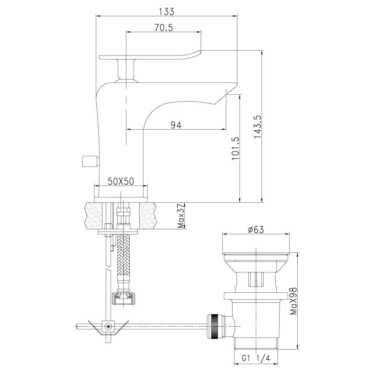 Смеситель Lemark Контест LM5806CW для раковины , хром/белый