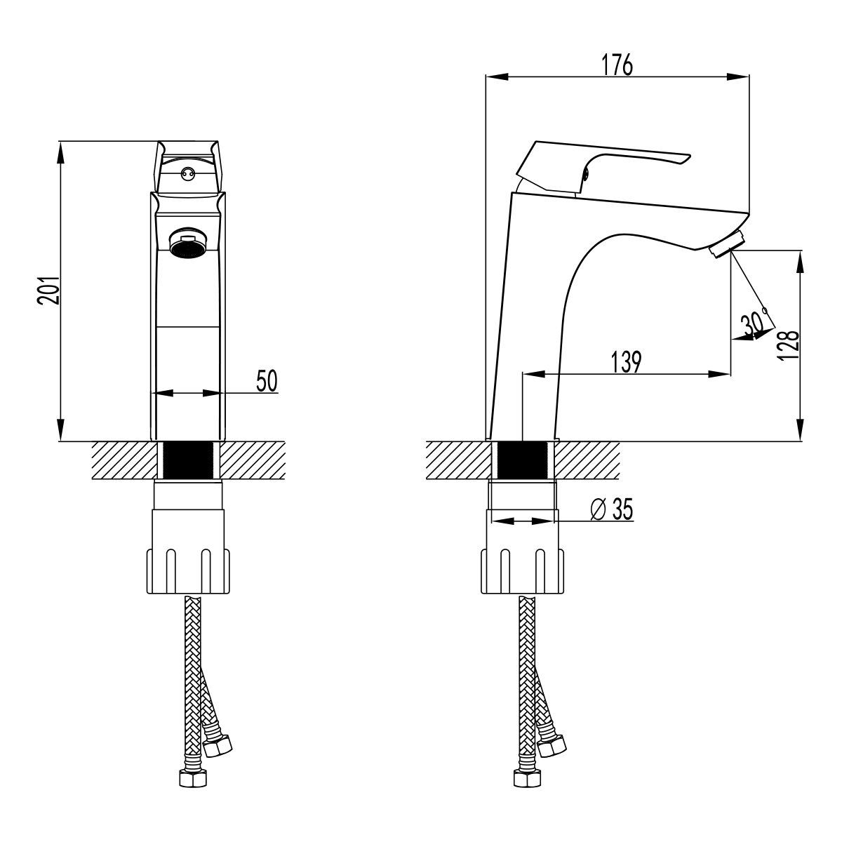 Смеситель Lemark Юнит LM4537C для раковины , хром