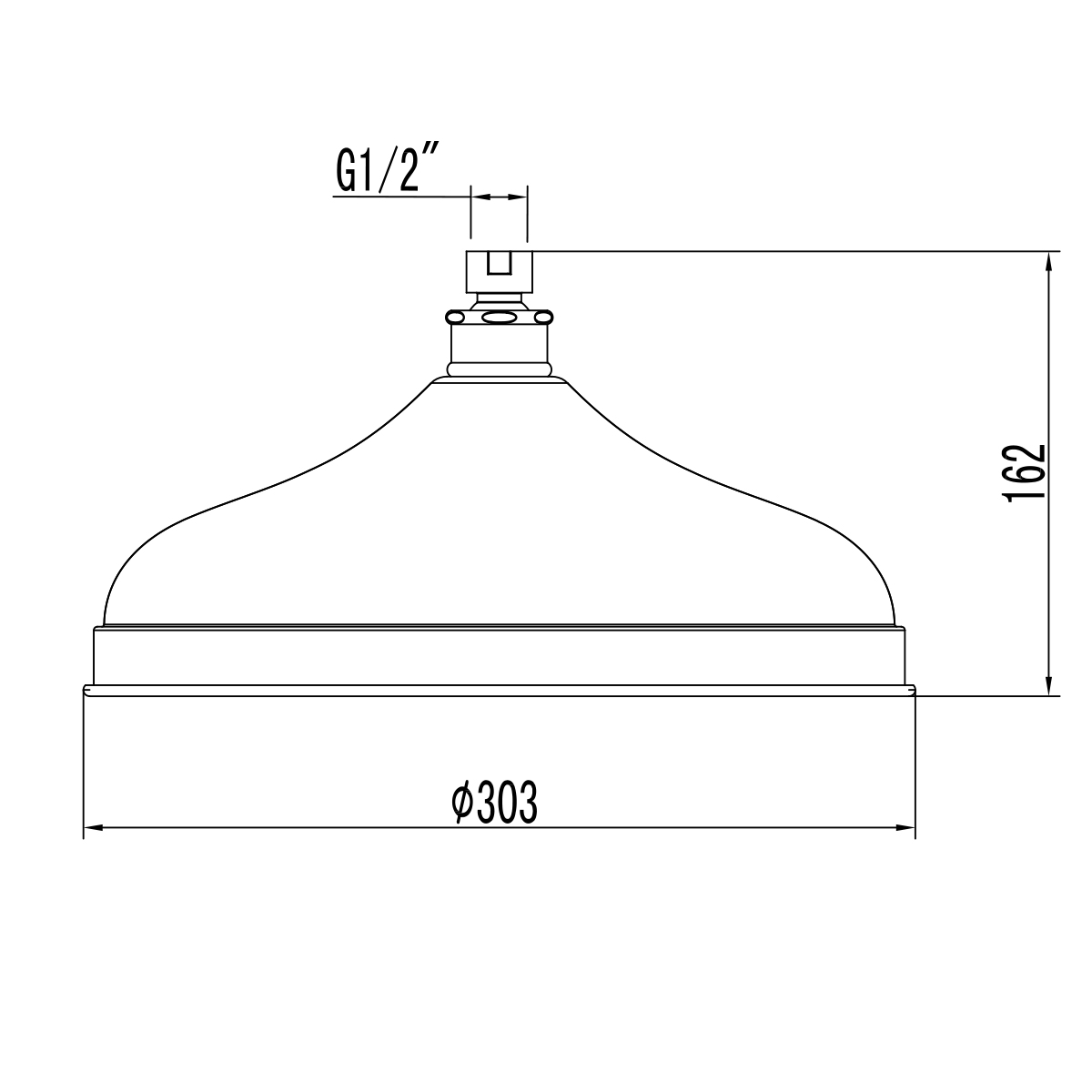 Душевая лейка Lemark LM9830G верхняя Ø303 мм, для серии Brava, золото