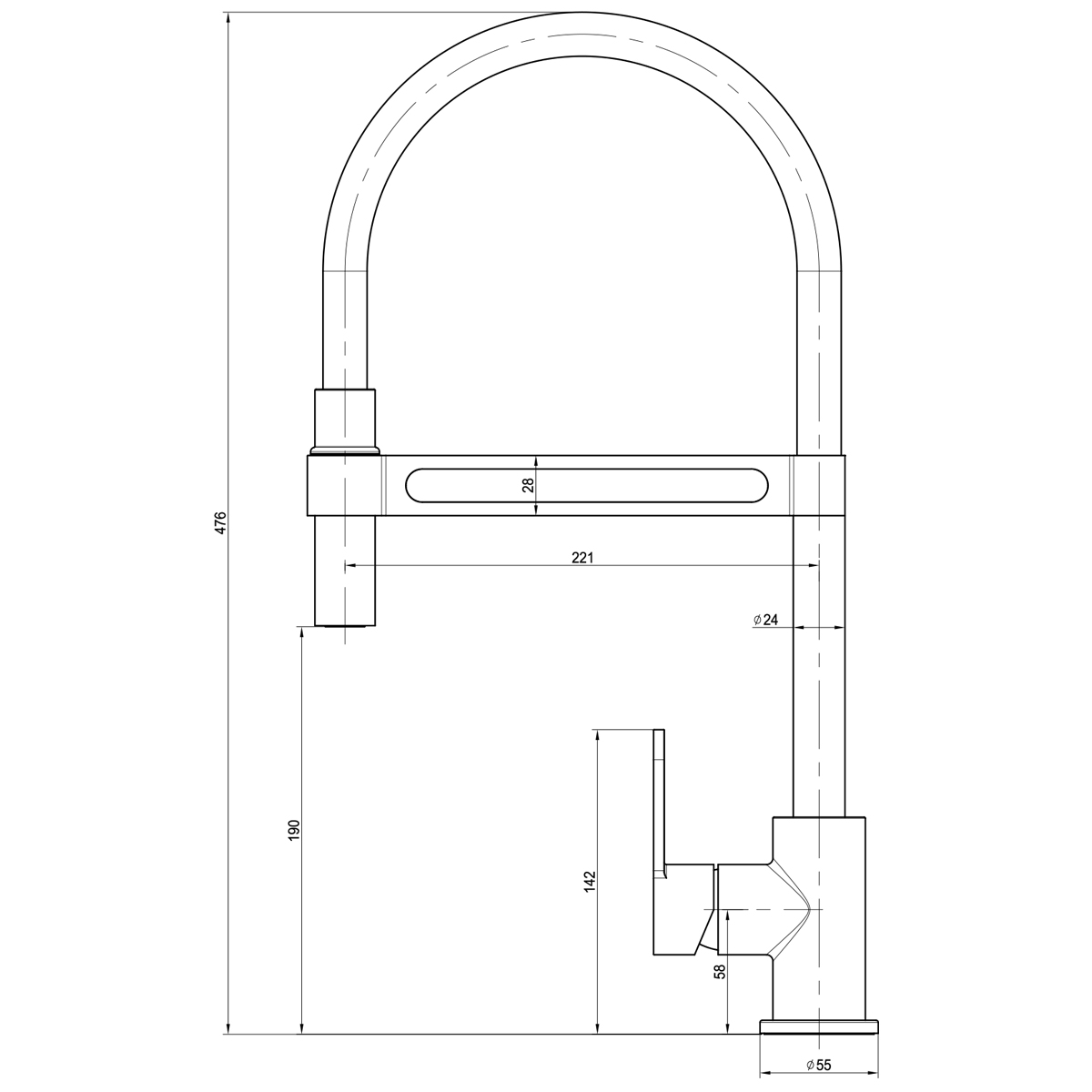 Смеситель Lemark Соул LM6006C для кухни, хром