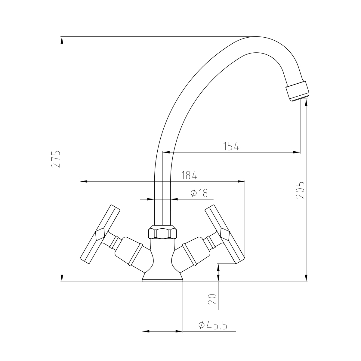 Смеситель Lemark Промоушен LM6050C для кухни, хром