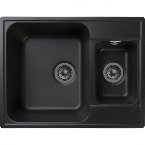 Мойка кухонная GranFest QUARZ GF-Z09 1.5-чаш. 620*480 (черный)