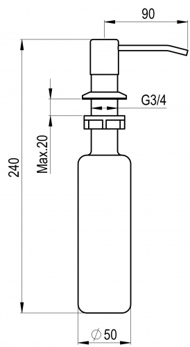 Дозатор Granula GR-1403 пирит под жидкое мыло фото 2