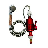 Кран мгновенного нагрева воды Акватерм КА-006R (красный с душем), 3000 ВТ