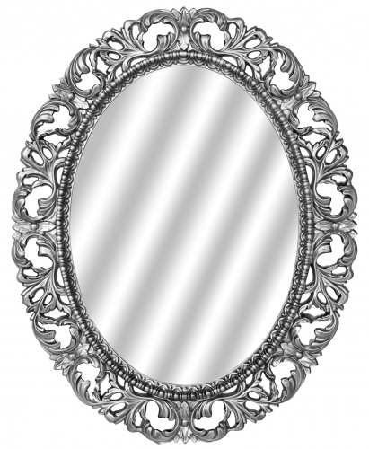 Зеркало ISABELLA овальное без фацета 760 арт. TS-102101-760-S серебро