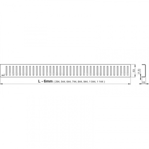 Водоотводящий желоб с порогами для перфорированной решетки, арт.APZ1S-1150 фото 2