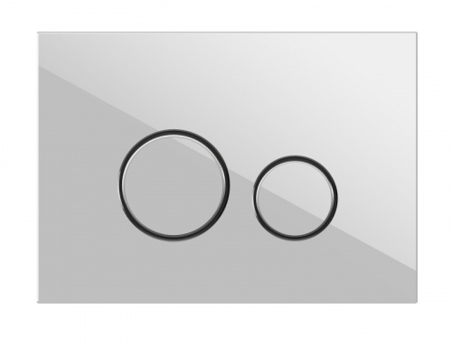 Кнопка Cersanit TWINS для LINK PRO/VECTOR/LINK/HI-TEC стекло белый фото 2