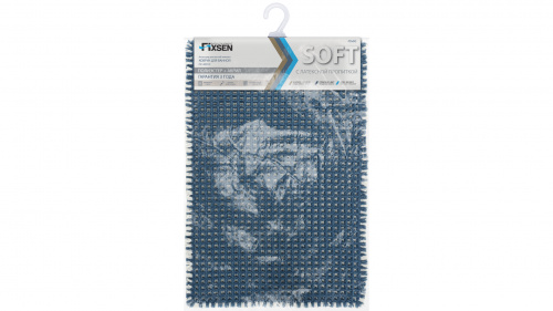 Fixsen SOFT FX-4001C Коврик для ванной Fixsen Soft, синий, 1-ый (40х60 см) фото 3