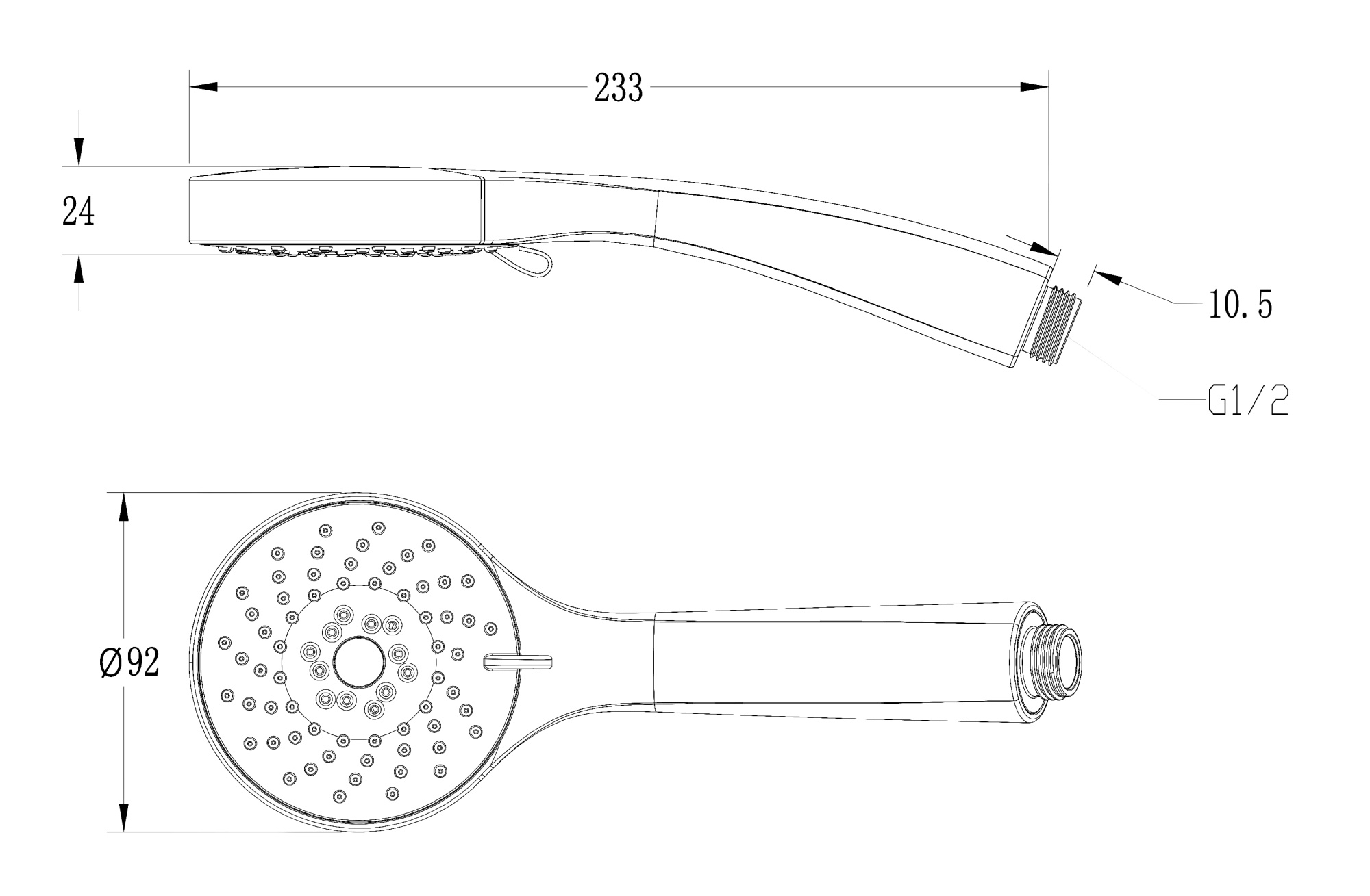 Душевая лейка Lemark LM0813C круглая 3-функциональная 100х251мм, блистер, хром