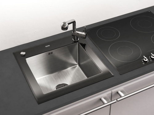 Кухонная мойка TOLERO Ceramic Glass TG-500 (Чёрная) фото 2