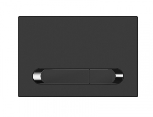 Кнопка Cersanit ESTETICA для LINK PRO/VECTOR/LINK/HI-TEC пластик черный матовый с рамкой хром фото 2