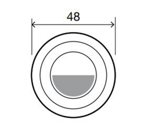 Кнопка пневматическая одинарнаяя OLI Sphera -, пластик, хром глянец фото 2
