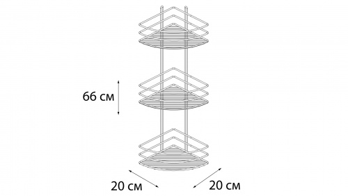 Fixsen Полка угловая трехэтажная хром  FX-710-3 фото 2