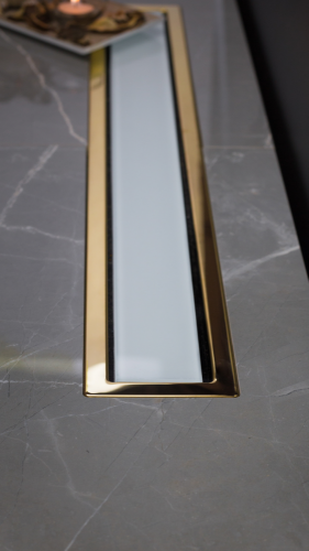 Душевой лоток Pestan Confluo Premium White Glass Line 950 Gold фото 4