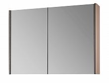 Шкаф зеркальный MyJoys ENZO, 100 см, 2 дверцы, LED-подсветка, бежевый глянец