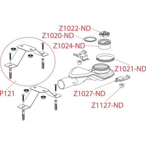 Экстра низкий сифон DN40 и комплект регулируемых ног, арт. APZ-S6 фото 3