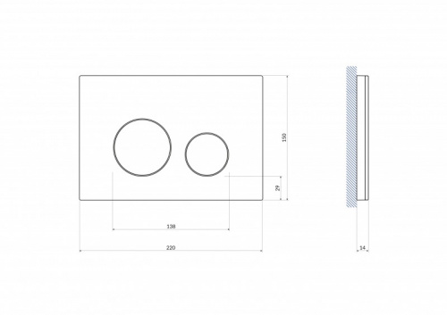 Кнопка Cersanit TWINS для LINK PRO/VECTOR/LINK/HI-TEC стекло белый фото 3
